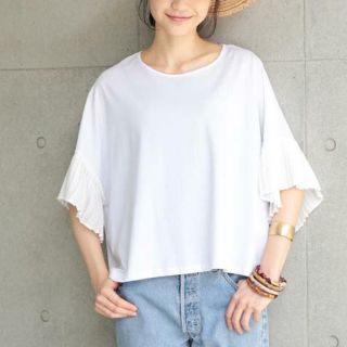 アダムエロぺ(Adam et Rope')のアダムエロペ フリル Tシャツ(Tシャツ(半袖/袖なし))