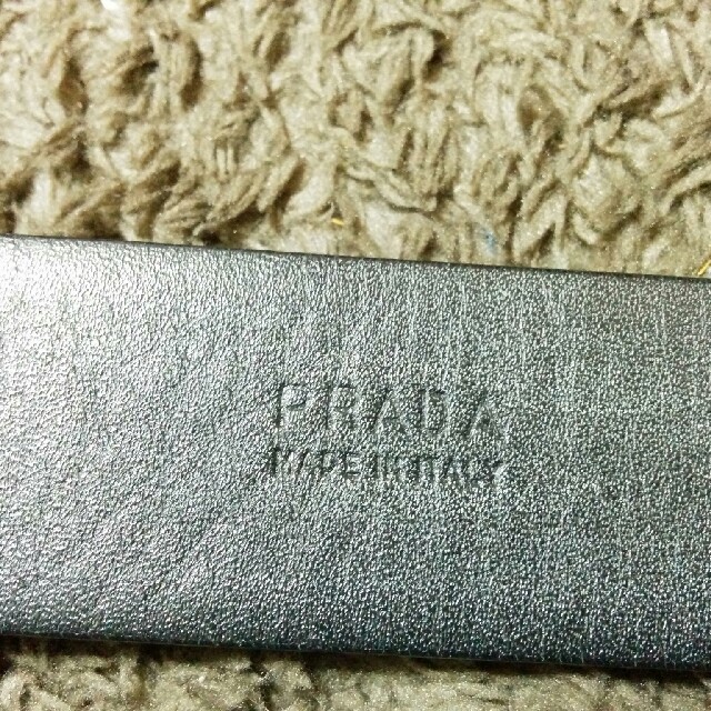 PRADA(プラダ)のイタリア製プラダメンズベルト黒色 メンズのファッション小物(ベルト)の商品写真