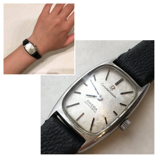 OMEGA(オメガ)のオメガΩコンステレーション 自動巻き OH済み 新品ベルト 絹目文字盤 レディースのファッション小物(腕時計)の商品写真