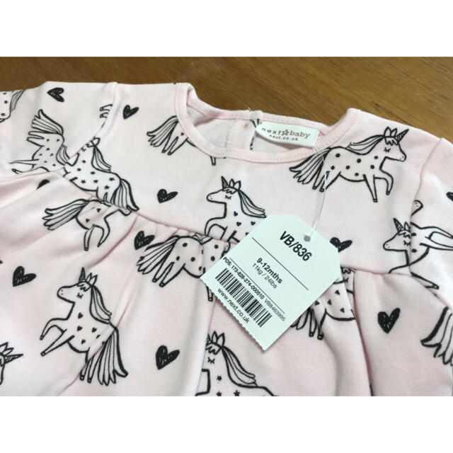 NEXT(ネクスト)のnextbaby☆ユニコーン柄ワンピース キッズ/ベビー/マタニティのベビー服(~85cm)(ワンピース)の商品写真