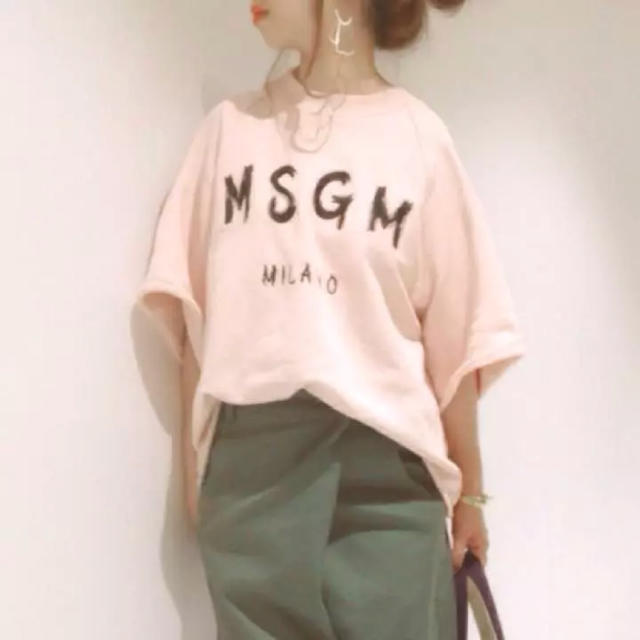 MSGM(エムエスジイエム)のMSGM ベビーピンク スウェット カットソー レディースのトップス(トレーナー/スウェット)の商品写真