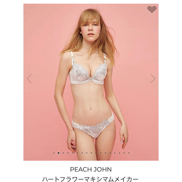 PEACH JOHN(ピーチジョン)のPJ ハートフラワーマキシマムメイカー ブラC70 &ショーツ Mサイズセット レディースの下着/アンダーウェア(ブラ&ショーツセット)の商品写真