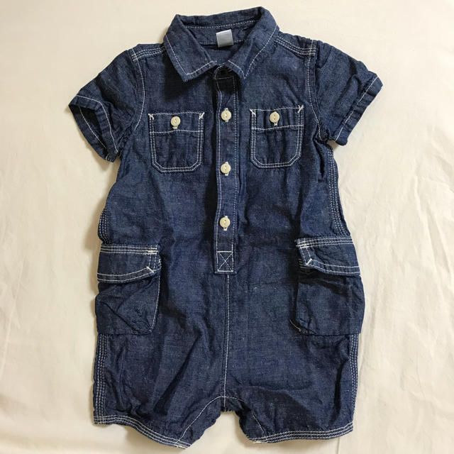 babyGAP(ベビーギャップ)の美品‼︎  babyGAP ジーンズカバーオール  70-80 キッズ/ベビー/マタニティのベビー服(~85cm)(カバーオール)の商品写真