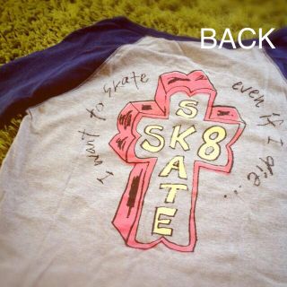 エックスガール(X-girl)のSKATE バックプリントTシャツ(Tシャツ(長袖/七分))