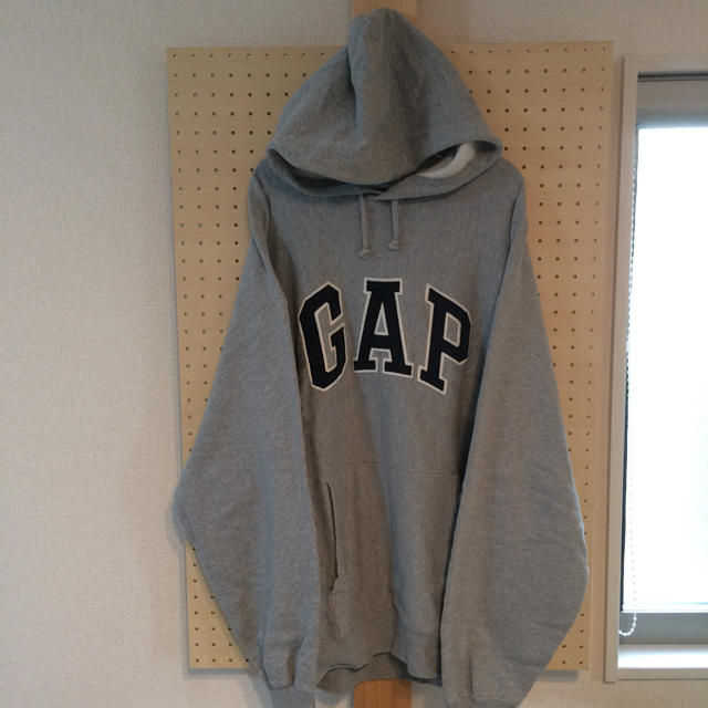 GAP(ギャップ)の古着 オールド GAP ロゴパーカー グレー M  メンズのトップス(パーカー)の商品写真