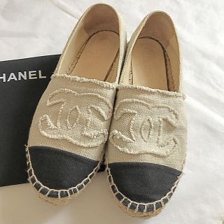 シャネル(CHANEL)の❤️CHANEL エスパドリーユ 37❤️即購入OK❣️(スリッポン/モカシン)