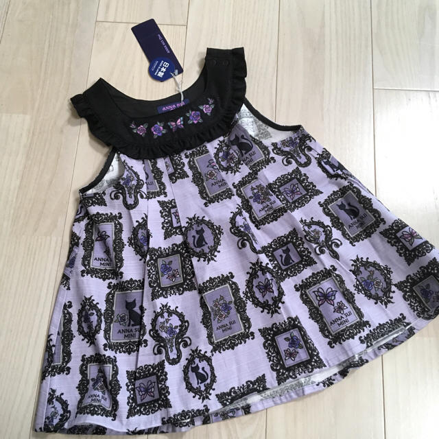 ANNA SUI mini(アナスイミニ)の新品 タグ付き ANNA SUI mini 額縁柄 チュニック ワンピ キッズ/ベビー/マタニティのキッズ服女の子用(90cm~)(ドレス/フォーマル)の商品写真