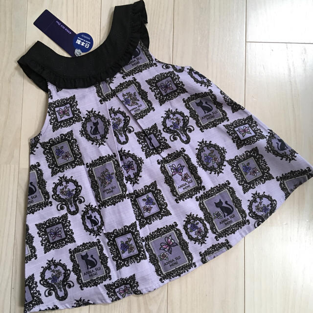 ANNA SUI mini(アナスイミニ)の新品 タグ付き ANNA SUI mini 額縁柄 チュニック ワンピ キッズ/ベビー/マタニティのキッズ服女の子用(90cm~)(ドレス/フォーマル)の商品写真