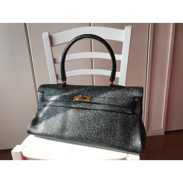 Hermes(エルメス)のお値下げ☆HERMES  ショルダーケリー　1　黒＆G金具　極美 レディースのバッグ(ショルダーバッグ)の商品写真