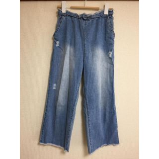 ザラキッズ(ZARA KIDS)のるめ様  ZARAデニムフリンジパンツ13〜14y 164cm(パンツ/スパッツ)