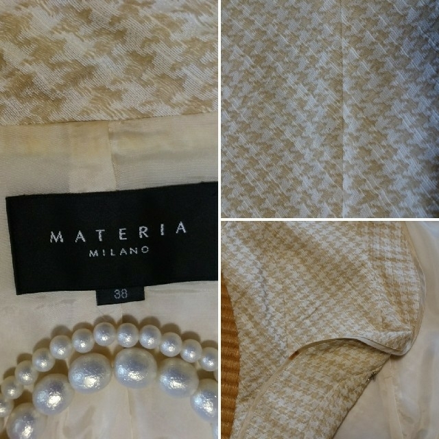 MATERIA(マテリア)のマテリアミラノ　スーツ　千鳥格子模様　春　上品　清楚　レディース　 レディースのフォーマル/ドレス(スーツ)の商品写真