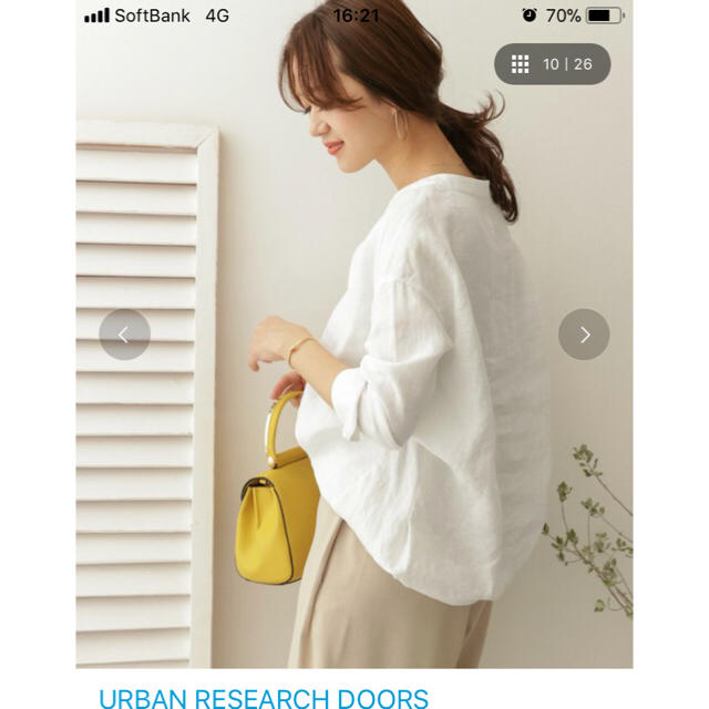 URBAN RESEARCH DOORS(アーバンリサーチドアーズ)のドアーズリネンブラウス レディースのトップス(シャツ/ブラウス(長袖/七分))の商品写真