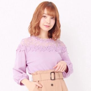 イング(INGNI)のラベンダー💜シアーレーストップス💕トレンド(カットソー(長袖/七分))