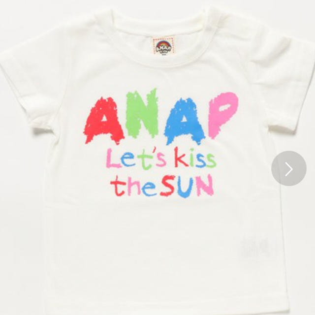 ANAP Kids(アナップキッズ)の新品 anap クレヨン風プリントTee 110 キッズ/ベビー/マタニティのキッズ服女の子用(90cm~)(Tシャツ/カットソー)の商品写真