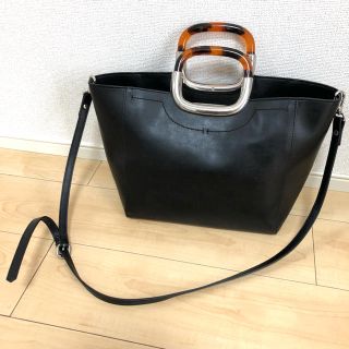 ザラ(ZARA)のべっ甲ハンドルバッグ(ハンドバッグ)