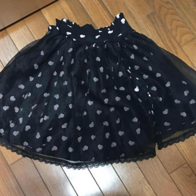 mon Lily(モンリリィ)のハート オーガンジースカート レディースのスカート(ひざ丈スカート)の商品写真