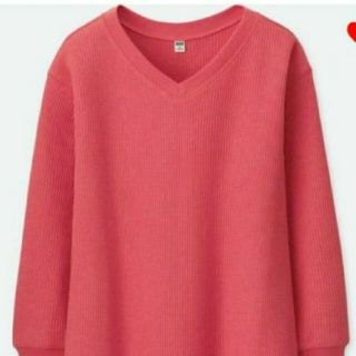 ユニクロ(UNIQLO)のさ★様専用　新品未使用　ユニクロ　ワッフルVネックT　Ｍサイズ(Tシャツ(長袖/七分))