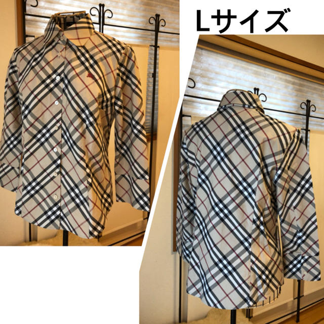 BURBERRY(バーバリー)の美品本物バーバリー上質コットン七分丈シャツ♫一押し品 レディースのトップス(シャツ/ブラウス(長袖/七分))の商品写真