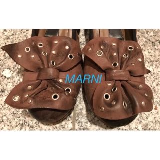 マルニ(Marni)のハイブランド MARNI ITALY製 本牛革製シューズ (バレエシューズ)