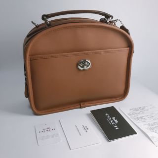 コーチ(COACH)の新品！COACH　レザー　LUNCH PAIL 2wayショルダー　Saddle(ショルダーバッグ)