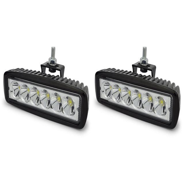 作業灯18W 6LED ワークライト 10-30VDC対応 2個セット 自動車/バイクの自動車(車外アクセサリ)の商品写真