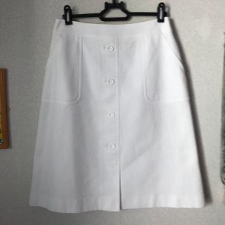 クレージュ(Courreges)のクレージュ白スカート(ひざ丈スカート)