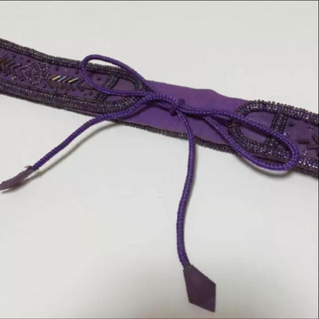リボン 紫 ベルト レディースのファッション小物(ベルト)の商品写真