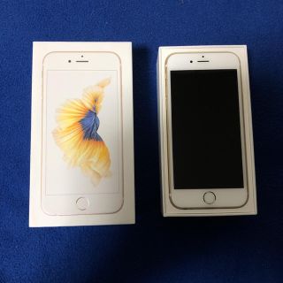 エーユー(au)のiPhone6s, Gold, 128GB, au【美品】(スマートフォン本体)