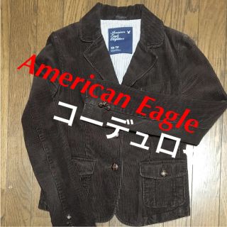 アメリカンイーグル(American Eagle)のアメリカンイーグル ジャケット コーデュロイ 茶 NY購入 S 綿(テーラードジャケット)