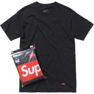 シュプリーム(Supreme)のステッカー付き！Supreme × Hanes Tagless Tee 1枚(Tシャツ/カットソー(半袖/袖なし))