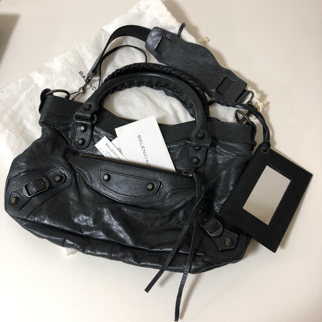 BALENCIAGA BAG - ARMY様 BALENCIAGA★レザー ブラック バッグ★の通販 by eeey.shop｜バレンシアガ