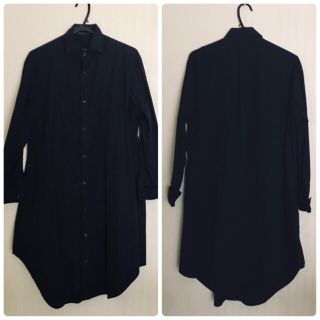 ヨウジヤマモト(Yohji Yamamoto)の【Yohji Yamamot】ロングシャツ（サイズ2、ブラック）(シャツ/ブラウス(長袖/七分))