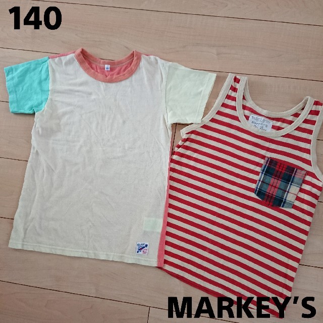 MARKEY'S(マーキーズ)の140 マーキーズ Tシャツ タンクトップ 2枚セット キッズ/ベビー/マタニティのキッズ服男の子用(90cm~)(Tシャツ/カットソー)の商品写真