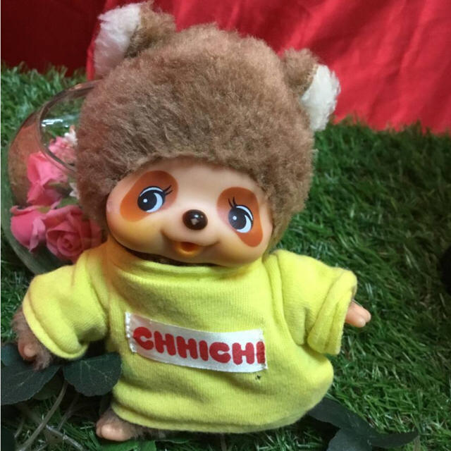 美しい ① 希少セキグチ 【タヌタヌ】日本製ぬいぐるみ モンチッチ