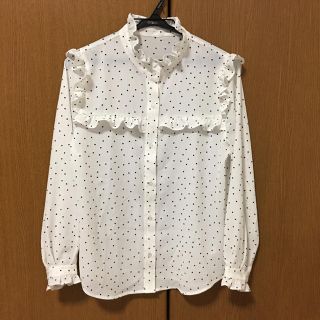 ローリーズファーム(LOWRYS FARM)のドット柄シャツ(シャツ/ブラウス(長袖/七分))