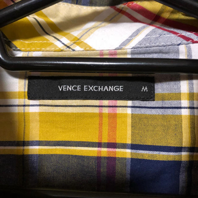VENCE EXCHANGE(ヴァンスエクスチェンジ)のVENCEEXCHANGE バックプリントチェック5分シャツ メンズのトップス(シャツ)の商品写真
