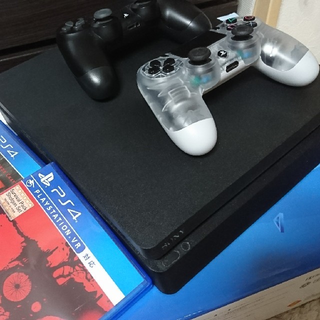 公式オンライン PS4 コントローラー二つ ソフト二本付き 家庭用ゲーム