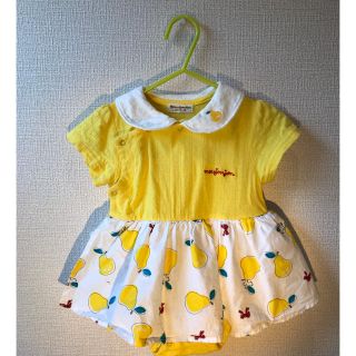 ムージョンジョン(mou jon jon)の美品☆ムージョンジョン☆チュール付ボリュームワンピースsize70(ワンピース)