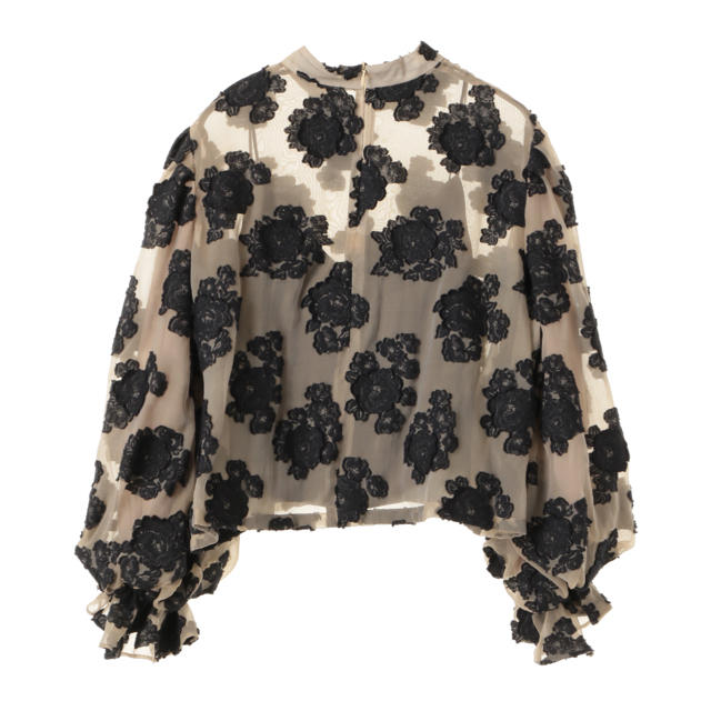 【 CLANE 】 SEE-THROUGH FLOWER TOPS