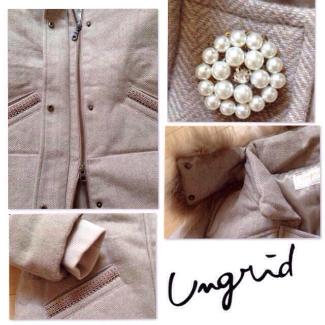 Ungrid - 新品☆ファー衿ツイードダウンの通販 by y's shop|アン ... ungrid♡ファー衿ツイードダウン