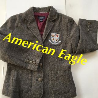 アメリカンイーグル(American Eagle)のアメリカンイーグル ジャケット ウール 七分袖 M 裏地付き 霜降り(テーラードジャケット)