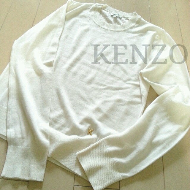 KENZO - KENZO☆白ニットの通販 by emily room .｡.:*☆｜ケンゾーなら ...