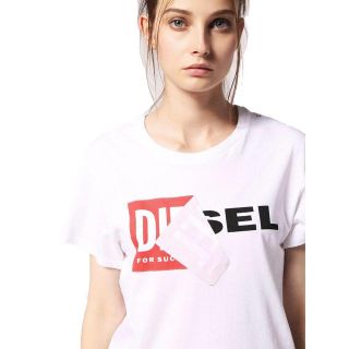 ディーゼル(DIESEL)の【新品】DIESEL レディース ロゴTシャツ(Tシャツ(半袖/袖なし))