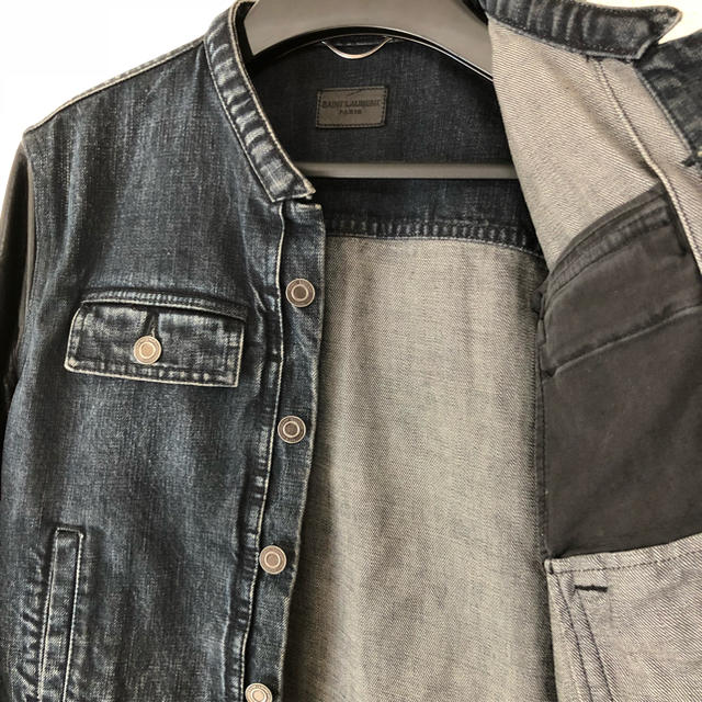 Saint Laurent(サンローラン)の国内正規品 エディ期 サンローラン デニムジャケット レザー メンズのジャケット/アウター(Gジャン/デニムジャケット)の商品写真