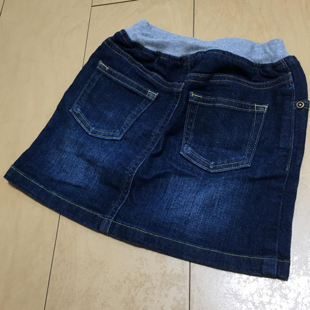 MUJI (無印良品)(ムジルシリョウヒン)の無印デニムスカート キッズ/ベビー/マタニティのキッズ服女の子用(90cm~)(スカート)の商品写真