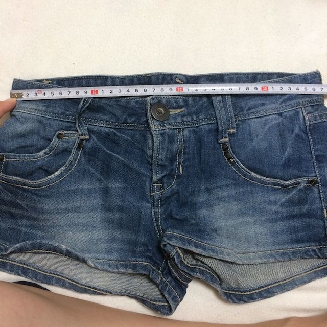 デニム ショート パンツ レディースのパンツ(デニム/ジーンズ)の商品写真