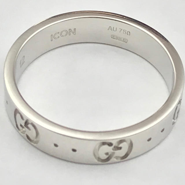 Gucci(グッチ)の☆仕上済☆グッチ☆GUCCI☆アイコンリング☆750WG☆刻印12(11.5号) レディースのアクセサリー(リング(指輪))の商品写真