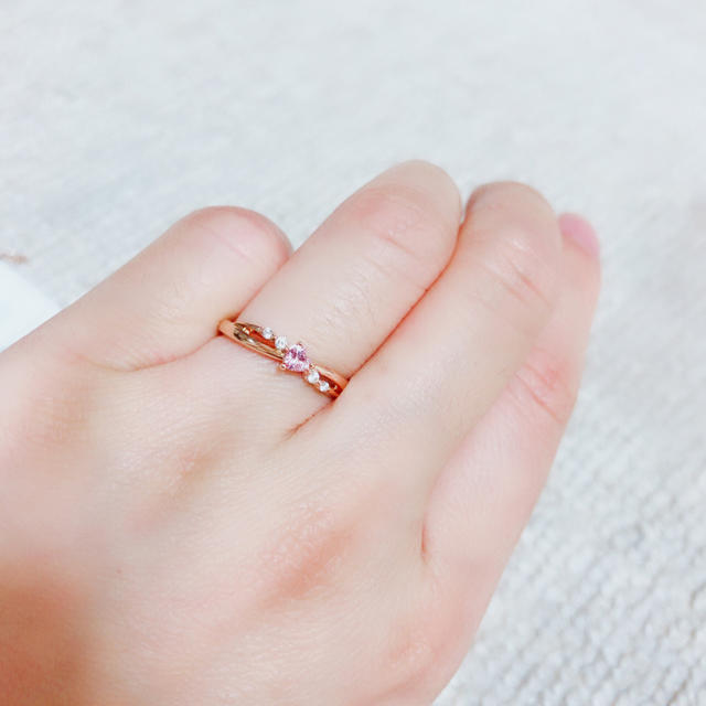 4℃(ヨンドシー)のほぼ新品♡4°C 指輪 リング K10 PG #8   レディースのアクセサリー(リング(指輪))の商品写真