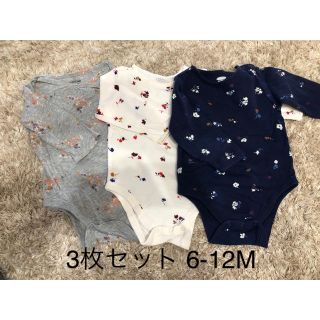 オールドネイビー(Old Navy)の【3枚セット】ロンパース  6-12M(ロンパース)