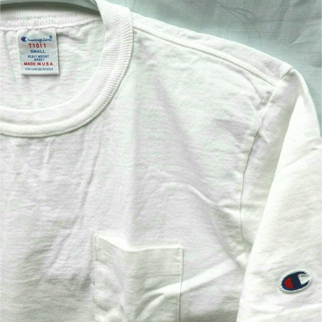 Champion(チャンピオン)の★チャンピオン★T1011★ポケット付Tシャツ★ホワイト★S★ メンズのトップス(Tシャツ/カットソー(半袖/袖なし))の商品写真